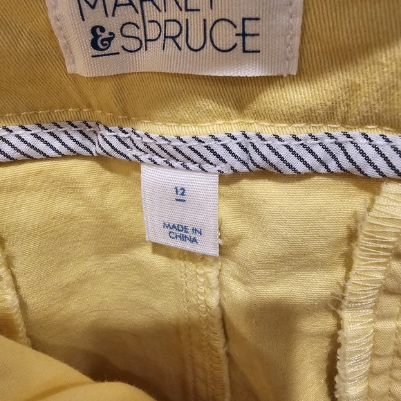Market & Spruce Size 12 Yellow Dress Shorts - Picture 2 of 5
